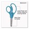 Westcott KleenEarth Rice Husk Kids Scissors, Blunt Tip, 5" Long, Straight Assorted Color Handles, 12PK 00850 - alternate 3
