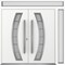 Vdomdoors Metal Double Doors Deux 6500 White Enamel Frosted Glass 1 Sidelight and Top Transom Entry Modern Pa DEUX6500DEXD-BEM-W72+14xH80+14-LH-O - alternate 1