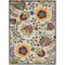 Homeroots 7' X 10' Ivory Green Red And Yellow Floral Indoor Outdoor Area Rug 546691 - alternate 1