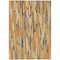 Homeroots 5' X 8' Orange And Beige Striped Washable Indoor Outdoor Area Rug 609043 - alternate 6
