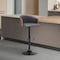 Homeroots Gray and Black Faux Leather with Metal Swivel Adjustable Height Bar Chair 534427 - alternate 5