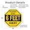 Signmission Please Stay 6 Feet Away, 18 Inch X 18 Inch, Plastic Sign OC-P-18-198 - alternate 4