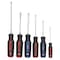 Vulcan Screwdriver Set, 6-Piece, Chrome Vanadium Steel, Chrome, Black & Blue/Black & Red Handle SD-SET-6 - alternate 1