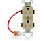 Leviton Straight Blade Receptacle, 5-15R, 15 A, 125V AC, Self-Grounded MT562-SCI - alternate 1