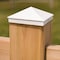Nuvo Iron 6-in x 6-in Nominal & Undressed Aluminum Ornamental Pyramid White Post Cap PCP14LN-WEC - alternate 3