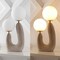 Jonathan Y Oona 18" 2-Light Mid-Century Scandinavian Resin/Iron/Frosted Glass Cactus LED Table Lamp, Gray Wood F JYL4064A - alternate 2