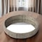 Homeroots 28in Natural and Brown Round Wood Indoor Outdoor Tray With Handles 376023 - alternate 5