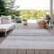 Homeroots 8' X 10' Gray And Silver Striped Washable Indoor Outdoor Area Rug 589683 - alternate 4