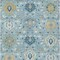 Homeroots 3' X 5' Sky Blue Ivory And Gold Damask Washable Indoor Outdoor Area Rug 599448 - alternate 7