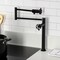 Kingston Brass Deck Mount Pot Filler Faucet with Knurled Handle, Matte Black KS4700RKZ - alternate 3