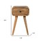 Homeroots 19" Beige Solid Wood Square One Drawer Nightstand 651572 - alternate 11