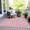 Homeroots 8' X 10' Pink And Ivory Chevron Washable Indoor Outdoor Area Rug 596288 - alternate 5