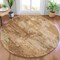 Homeroots 8' Copper And Ivory Round Abstract Washable Indoor Outdoor Area Rug 630623 - alternate 3