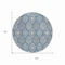 Homeroots 8' Navy Blue Ivory And Taupe Round Floral Medallion Washable Indoor Outdoor Area Rug 614607 - alternate 2