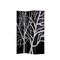 Homeroots 72" Black And White Canvas Folding Three Panel Screen Room Divider 274755 - alternate 1