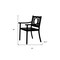 Homeroots 24" Black Steel Geo Back Outdoor Arm Chair 606527 - alternate 7