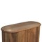 Homeroots 32in Brown Solid Wood Oval Ribbed Texture Cabinet With Two Doors 654267 - alternate 5
