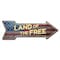 Signmission Land Of The Free Arrow Decal Funny Home Decor 30in Wide D-A-10-999782 - alternate 1
