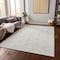Homeroots 5' X 8' Ivory And Taupe Geometric Washable Indoor Outdoor Area Rug 614078 - alternate 5