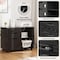 Simple Deluxe 3-Drawer File Cabinet, Lateral Mobile Filing Cabinet Wood Storage Organizer with Wheels, Printer St 3A88CABINET3C01BLK01 - alternate 4