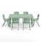 Flash Furniture 7 PC Plastic Activity Table and 6 Chairs Set, 10.5 inSeat Height-Sage YU-YCX-0013-2-RECT-TBL-SAGE-E-GG - alternate 7