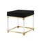 Homeroots 24" Gold and Black End Table with Drawer 544058 - alternate 6