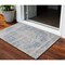 Homeroots 3' X 5' Blue And Ivory Oriental Washable Indoor Outdoor Area Rug 605103 - alternate 1