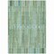 Homeroots 5' X 8' Artichoke Green And Teal Blue Striped Washable Indoor Outdoor Area Rug 631522 - alternate 5
