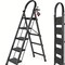 Wrightmaster 4.4 ft. Aluminum Step Ladder, 9 ft. Reach with Non-Marring Feet and Shelf, 330 lb. Capacity ZoroJLHWBT-BLACK - alternate 1