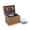 Picnic Time Family Of Brands Napa Wine & Cheese Picnic Basket, Adeline Collection - Deep Purple with Coral Pattern 215-19-320-000-0 - alternate 1