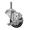 Service Caster 3.5 Inch Phenolic Wheel Swivel 3/8 Inch Threaded Stem Caster with Brake SCC SCC-TS20S3514-PHS-TLB-381615 - alternate 1