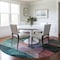 Homeroots 8' Green Purple And Blue Round Abstract Washable Indoor Outdoor Area Rug 604368 - alternate 5