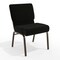 Flash Furniture Hercules Church Chair, Black Back, 21-1/4 in W 25" L 33" H, Fabric Seat FD-CH0221-4-GV-S0806-GG - alternate 1