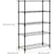 Factory 2U Wire Shelving Unit, 14inD x 24inW x 63inH, 5 Shelves, Medium Duty 250 lbs Per Shelf, Black 803969 - alternate 4