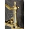 Kingston Brass Two-Handle Wall Mount Bridge Kitchen Faucet, Brushed Brass KS2447PKL - alternate 3