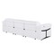 Homeroots 100" White Top Grain Leather Reclining Metal USB Sofa 720432 - alternate 5
