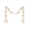 Homeroots 38" White And Natural Wood And Fabric Hand Painted Decorative Tassel 635376 - alternate 2