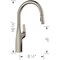 Blanco Rivana Pull-Down 1.5 GPM, Satin Platinum 443249 - alternate 3