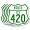 Signmission Route Marker Shield Sign Us 420, 6 inch X 6 inch, Vinyl Decal, 5PK SHI-D-5PACK-6-477 - alternate 1