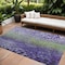 Homeroots 9' X 12' Purple Green And Black Abstract Washable Indoor Outdoor Area Rug 603105 - alternate 1