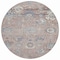 Homeroots 8' Taupe And Brown Round Floral Washable Indoor Outdoor Area Rug 609524 - alternate 6