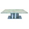 Homeroots 51" White And Silver Genuine Marble And Stainless Steel Pedestal Coffee Table 554309 - alternate 3