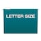 Pendaflex Recycled Hanging File Folders, Letter Size, 1/5-Cut Tabs, Assorted Colors, 25PK 81667 - alternate 4