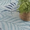 Homeroots 4' X 6' Navy Blue Ivory And Blue Palm Leaf Indoor Outdoor Area Rug 552515 - alternate 7