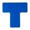 Brady ToughStripe Max Floor Marking Divider T-Shape 2 in W x 5 in H Blue, 20PK 177094 - alternate 1