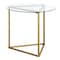 Homeroots 22" Brass And Clear Glass And Steel Round End Table 543841 - alternate 5