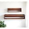 Homeroots Set Of Two Brown Wood Wall Mounted Floating Shelves 634535 - alternate 1