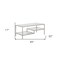 Homeroots 45" Silver Glass And Steel Coffee Table With Two Shelves 523330 - alternate 5