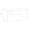 Hirsh Desk Pedestal, 36 in D X 29 1/2 in H, 72 in W X Steel, Black/Walnut 20541 - alternate 5