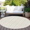 Homeroots 8' Beige And Ivory Round Ogee Washable Indoor Outdoor Area Rug 601526 - alternate 6